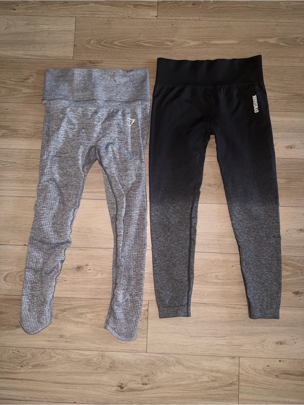 Gymshark Women's Black to Gray Ombre High-Waist Leggings 2 pairs